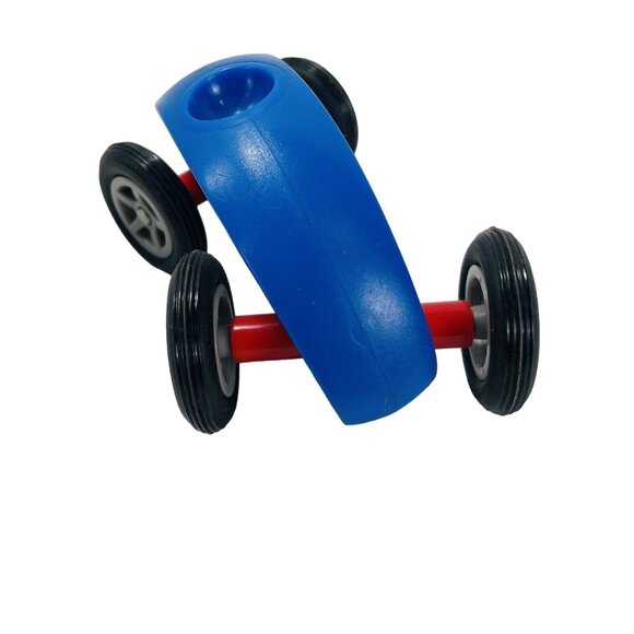 Wonky Wheels Finger Car Blue Push Toy 5" Long Race Roll Toy - Picture 4 of 8